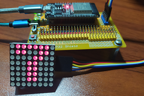 012 – MicroPython TechNotes: 8×8 Dot Matrix Display (SPI)